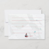 Wasserfarbenboot Dankeschön Karte (Rückseite)