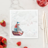 Wasserfarbenboot Napkins Serviette (Beispiel)