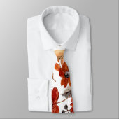 Wasserfarbenbraunes Blumenmuster Krawatte (Gebunden)