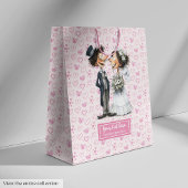 Wasserfarbenbride Groom Geschenktasche Hochzeitsfe Mittlere Geschenktüte