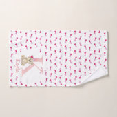 Wasserfarbenbrief K mit Teddybär für kleine Mädche Badhandtuch Set (Handtuch)