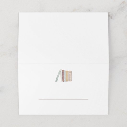 Wasserfarbenbücher mit eingeklappten Falten Platzkarte (Außenseite Aufgefaltet)