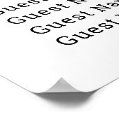 Wasserfarbenbutter zusammen Bridal - Sitzkarte Poster (Ecke)