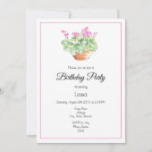 Wasserfarbencyclamen Einladung (Vorderseite)