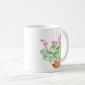 Wasserfarbencyclamen Kaffeetasse (VorderseiteRechts)