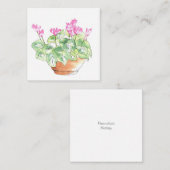 Wasserfarbencyclamen Mitteilungskarte (Vorne/Hinten)