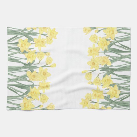 Wasserfarbendaffodin Geschirrtuch (Horizontal)