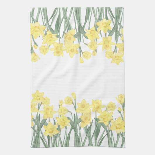 Wasserfarbendaffodin Geschirrtuch (Vertikal)