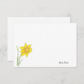 Wasserfarbendaffodin Mitteilungskarte (Vorne/Hinten)