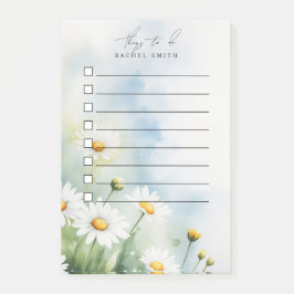 Wasserfarbendaiswiese zu tun Liste Post-it Klebezettel