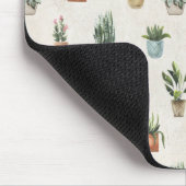 Wasserfarbendesign für gepunktete Pflanze Mousepad (Ecke)