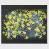 Wasserfarbendill auf schwarz Groß Geschenkpapier (Flach)