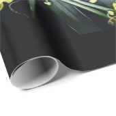 Wasserfarbendill auf schwarz Groß Geschenkpapier (Rolleneckpunkt)