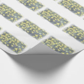 Wasserfarbendill in Weiß Geschenkpapier (Ecke)