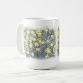 Wasserfarbendill in Weiß Kaffeetasse (Vorderseite Links)