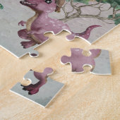 Wasserfarbendinosaurier T-Rex Dinos Boys Name Puzzle (Seite)