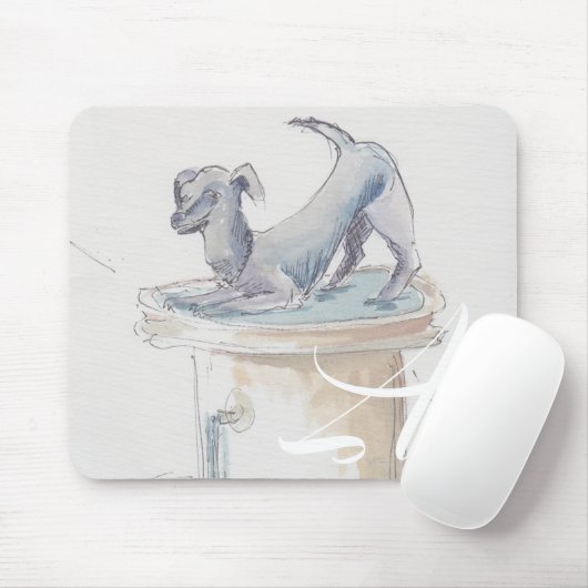 Wasserfarbendoggie Mousepad (Mit Mouse)