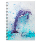 Wasserfarbendolphin Notizblock (Vorderseite)