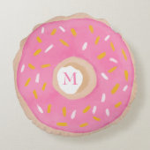 WasserfarbenDonut Rundes Kissen (Rückseite)