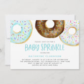 WasserfarbenDonuts Es ist eine Boy Baby Sprinkle D Einladung (Vorderseite)