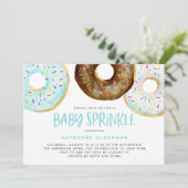 WasserfarbenDonuts Es ist eine Boy Baby Sprinkle D Einladung (Stehend Vorderseite)