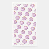 WasserfarbenDonuts Handgemalt Gemustert Lila Serviette (Vorderseite)