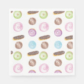 WasserfarbenDonuts Handgemalt Gemustert Serviette (Vorderseite)