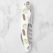 WasserfarbenDonuts Handgemalt Whimiskales Muster Kellnermesser (Rückseite)