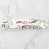 WasserfarbenDonuts Handgemalt Whimiskales Muster Kellnermesser (Vorderseite)