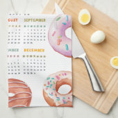 WasserfarbenDonuts - Kalender 2026 Geschirrtuch (Viertel Falte)