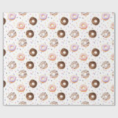 WasserfarbenDonuts Muster Geschenkpapier (Flach)