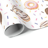 WasserfarbenDonuts Muster Geschenkpapier (Rolleneckpunkt)