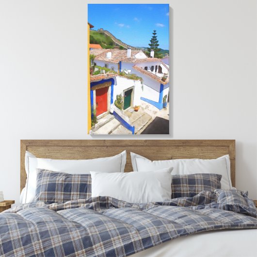 Wasserfarbendorf Leinwanddruck (Insitu (Schlafzimmer))