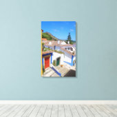 Wasserfarbendorf Leinwanddruck (Insitu (Holzboden))