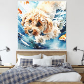 Wasserfarbendportrait Leinwanddruck (Insitu (Schlafzimmer))