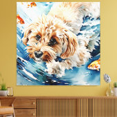 Wasserfarbendportrait Leinwanddruck (Insitu (Wohnzimmer))