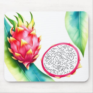 Wasserfarbendrache Frucht in fett gefärbten Farben Mousepad