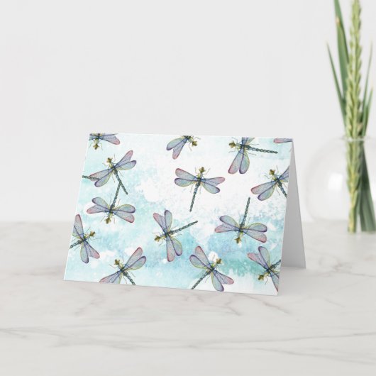 Wasserfarbendrachenfliegen Karte (Vorderseite)