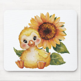 Wasserfarbenduckeln mit Sonnenblume Mousepad