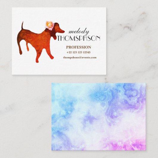 Wasserfarbendünder nach Maß Visitenkarte (Vorne/Hinten)