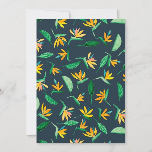 Wasserfarbendusche aus tropischem Glitzer, per Pos Einladung (Rückseite)