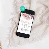 Wasserfarbendusche Burgundy Bloral Baby Dusche Einladung