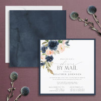 Wasserfarbendusche für Navy Blue & Blush