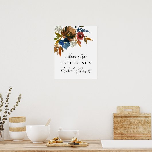 Wasserfarbendusche für Seeschiffe und Rost Begrüßu Poster (Küche)