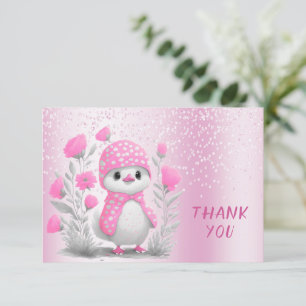 Wasserfarbendusche Rosa Flora Dankeschön Karte