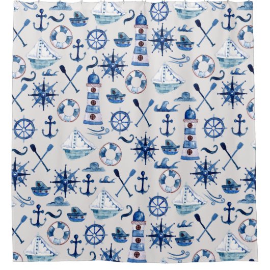 Wasserfarbenduschvorhang Duschvorhang (Vorderseite)