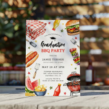 Wasserfarbene Abschluss-Barbecue-Party
