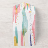 Wasserfarbene Abstrakte Brush-Hochzeit All In One Einladung (Außenbereich)