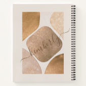 Wasserfarbene Abstrakte Glitterformen Name Notizblock (Rückseite)