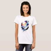 Wasserfarbene Abstrakte Landschaft #1 T-Shirt (Vorne ganz)